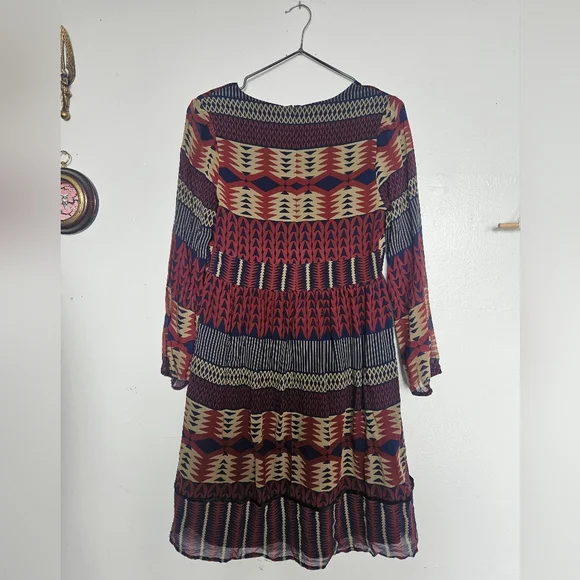 Anna Sui Tribal Print Dress in Red and Black - Picture 5 of 7